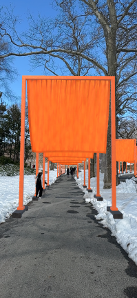 This is the image of <i>The Gates</i> as it appears on your phone in a virtual tour.