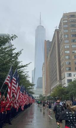 Entering lower Manhattan through the Battery Tunnel during the T2T 5K.