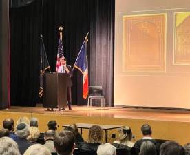 A big crowd turned out to listen to Assembly member Alex Bores deliver his State of the District address at the High School of Art &amp; Design, which received a $150,000 check for the school’s media labs. He also praised the Knickerbocker Greys, who were allowed back into the Park Avenue Armory.