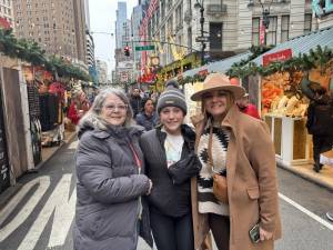 Amanda Mosley (far right) from South Carolina said she comes to New York City for the holidays every year and this year brought her mother Susan and niece Harper.