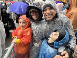 Peter (top right) and Jessica (top left) brought their two children, 4-year-old Blakely and 9-year-old Ryder to their kids first Thanksgiving Day parade.