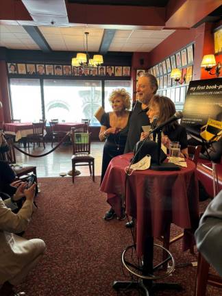 Author and producer Julian Schlossberg with friends Elaine May (right) and Renee Taylor at Sardi’s Aug. 13th celebrating the release of his new memoir <i>My First Book–Part 2: A Producer’s Life Continues</i>.”