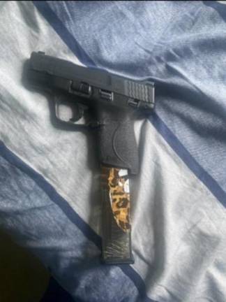 Kuran Brown-Wilson, 19, sent to a friend a photo of an illegally acquired pistol with an extended magazine.