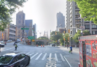 The intersection of 2nd Ave. and E. 59th St., where 81 year-old Akiko Omi was reportedly struck and killed by a box-truck, the authorities confirmed to <i>Our Town</i>.