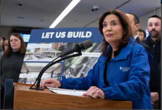 A visibly angered Gov. Kathy Hochul addresses the demand by the Trump Administration to cease the New York Congestion Pricing program.