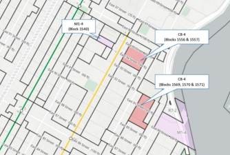 A rendering of some Upper East Side zoning blocks under consideration by Community Board 8’s Task Force for Residential Rezoning, which held another monthly meeting on October 17.