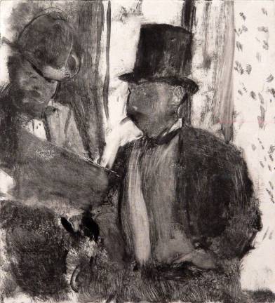 Edgar Degas, &quot;The Two Connoisseurs,&quot; c. 1880. Monotype on paper mounted on board, The Art Institute of Chicago. Photo: Adel Gorgy.