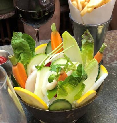 <b>Exceptional crudités and the best fries in New York.</b>