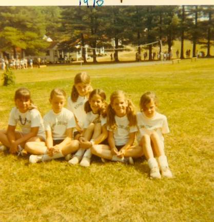 At Camp Echo Lake in Lawrenceberg, NY, Stacy Lewis (3rd from left) who grew up on Long Island and now lives in Manhattan met Renee Pearl Singer (2nd from right) became frien. They became for life.