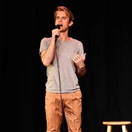 Drew Lausch at &#x201c;The OMG it&#x2019;s only Wednesday Show.&#x201d; Photo: Stephanie Greenberg-Miller