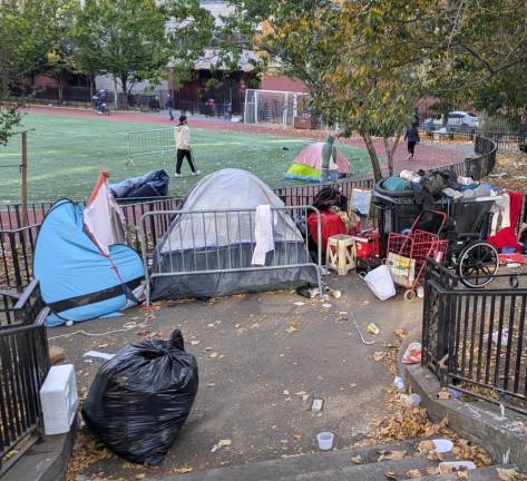 Sara D. Roosevelt Park entrance, Canal and Chrystie Streets, October 28, 2024.