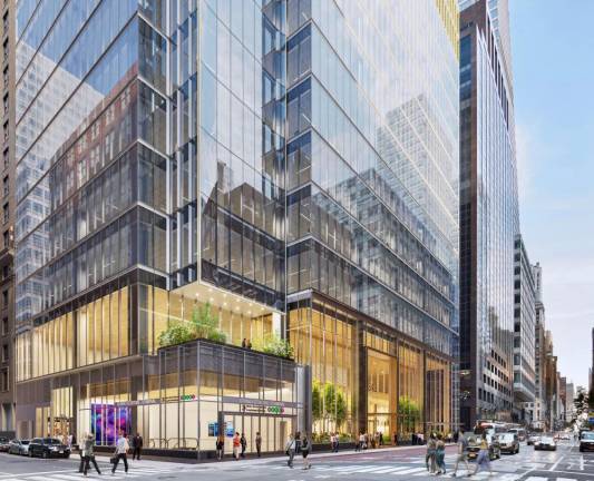 A new ADA compliant entrance to Grand Central Madison is slated to open at the corner of 45th and Madison Ave. several years prior to the opening of a new officer tower that developer BXP, formerly Boston Properties, is building. The developer is footing the bill for the new entrance.