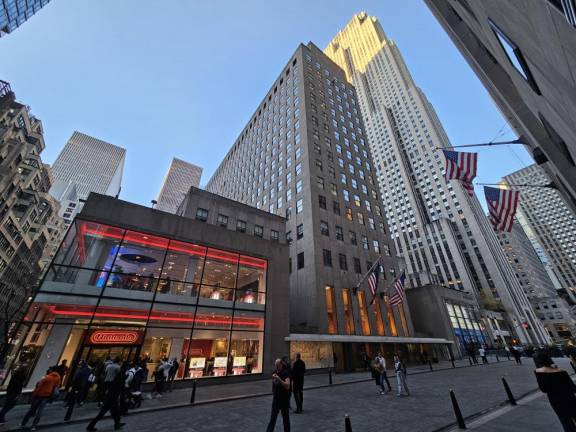 View of #10 Rockefeller Plaza, from West 48th Street.