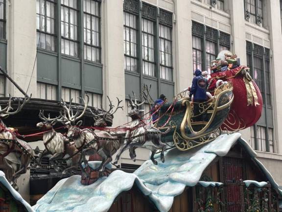 Santa on his sleight at the end of the parade.