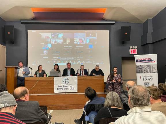 It was a pakced house at the mayoral forum on the Upper East Side, which drew all the declared candidates for mayor in June 24 Democratic primary except for Mayor Eric Adams. Candidates attended either in person or via Zoom.