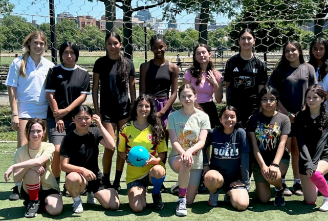 The City Parks Foundation will be hosting free soccer lessons this fall–on weekends until November 3–with an emphasis on teaching girls. Pictured above: previous participants.