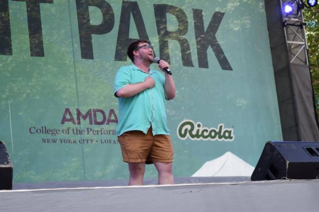 Chad Burris performed “In Summer” from “Frozen” at Disney on Broadway’s 2024 Broadway in Bryant Park concert.