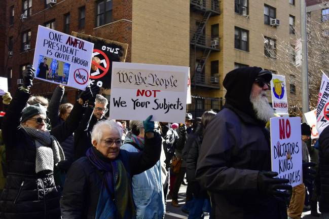 On a cold day of protest, grey-haired baby boomers far outnumbered twenty somethings.