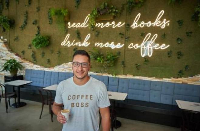 <b>Breno Donatti, came to the US from Brazil at age 18 speaking no English and worked as a dishwasher in a pizza place. Now he is the owner of special coffee shop Winfield Street Coffee that has two locations in Manhattan and is looking to add more.</b> Photo: Winfield Street Coffee