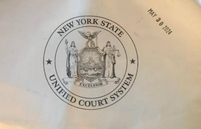 <b>The holder of a NYS court system card such as this meant he or she was entitled to one of the assigned seats inside the court room each day.</b>