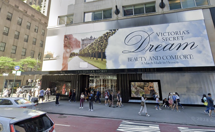 A worker fixing the Victoria’s Secret’s billboard on Fifth Avenue died after the boom lift he was working in was struck by an MTA bus.