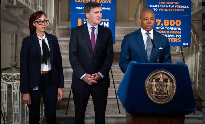 Chauncey Parker (center) was only promoted to deputy mayor for public safety in October after Philip Banks resigned. Parker is one of the four deputy mayors who submitted their resignations to Adams on Feb. 17.