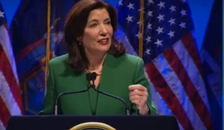 Governor Kathy Hochul in her State of the State address said she was allocating $77 million in State funds to pay for police overtime to put two NYPD officers on every subway train at night for the next six months. She said she’d request an additional six-month extension when the first flight expires in July,