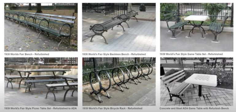 Existing park furniture will be refurbished and updated for accessibility.