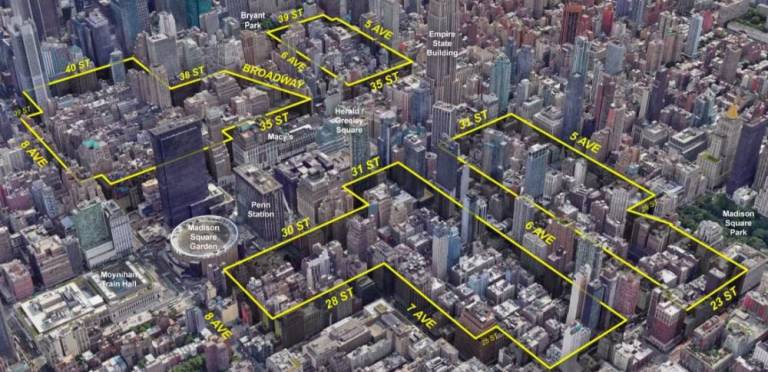 A rendering of the proposed Midtown South Mixed-Use Plan, which would rezone 42 blocks in the middle of Manhattan. It would create 9,700 new housing units, 2,300 of them permanently income-restricted.