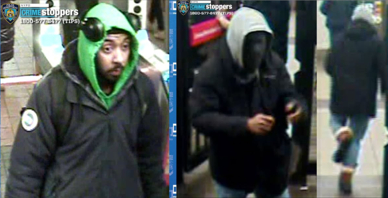 Left and center: Herald Square Puncher, Jan. 17. Right: 86th Street Slasher, Feb. 10.