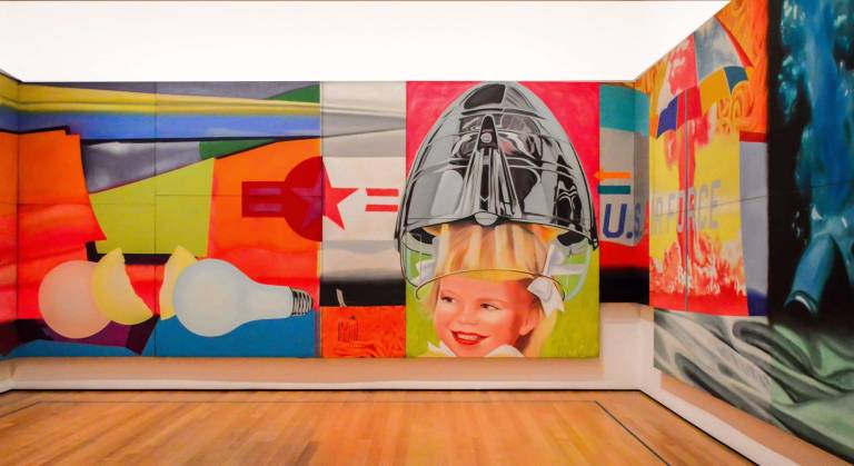 It takes an entire room to capture the zeitgeist of an era reflected in James Rosenquist's &quot;F111.&quot; photo: Adel Gorgy