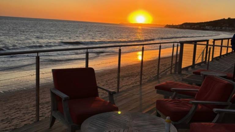 The view from Malibu Beach where the author spent happy days in her youth and now worries about her many friends as Los Angeles battles fires that have already consumed an area twice the size of Manhattan.