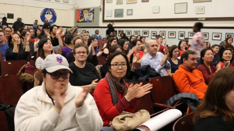 Parents at a January 2020 Community Education Council meeting