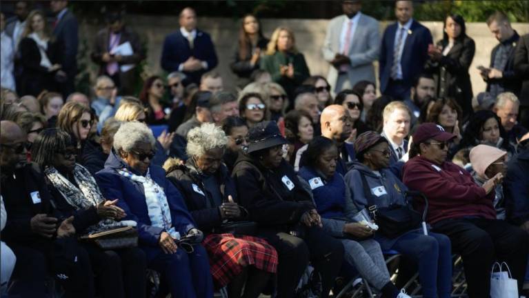 Attendees at the New York City Police Memorial unveiling of names, October 15, 2024.