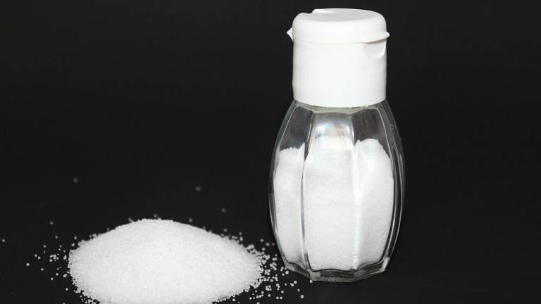 Salt with a shaker.