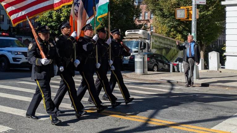 NYPD Color Guard on Wadsworth Avenue