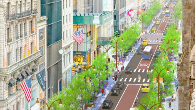 Renderings of the Future of Fifth Avenue — City Hall’s imagining of the new Fifth Avenue.